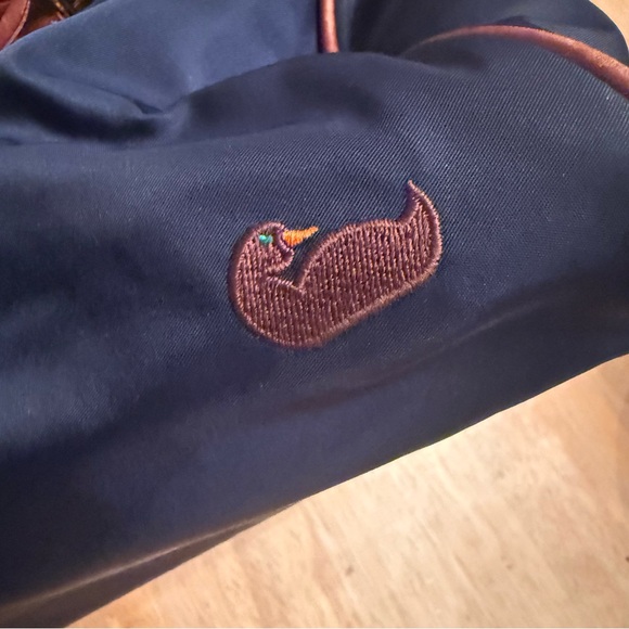 Dooney & Bourke Navy and Brown Satchel - Picture 5 of 11